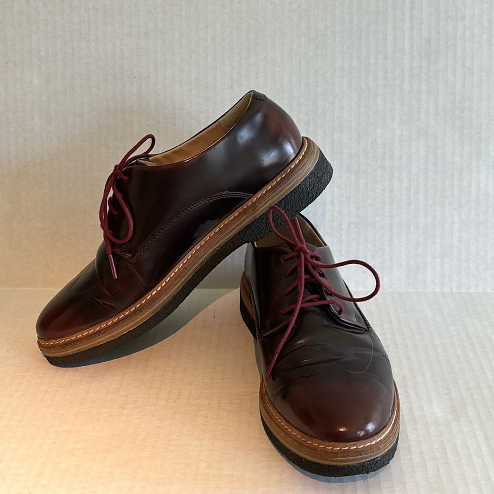 Clarks Zante Zara  Burgundy Oxfords Size 9.5